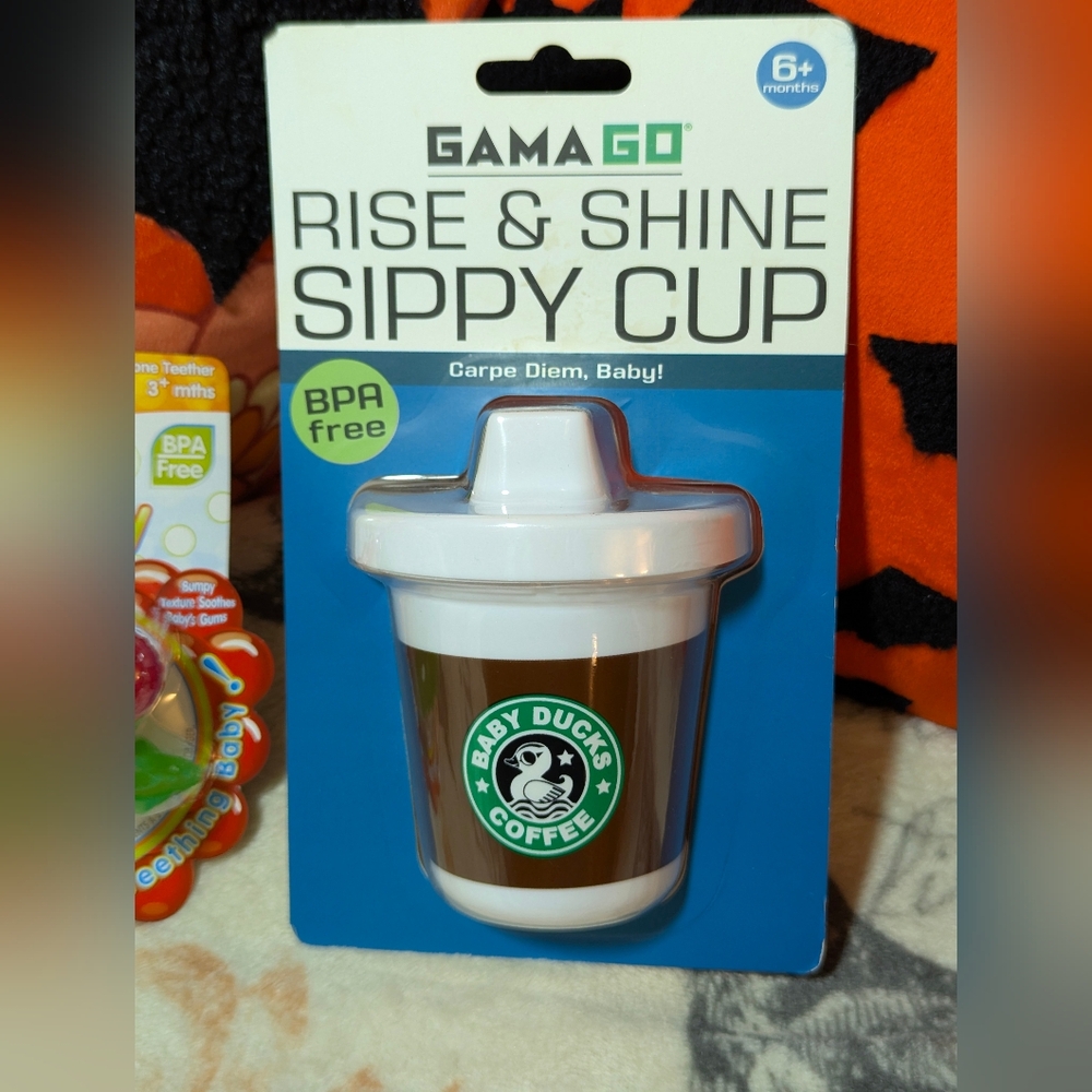 Gama Go Rise & Shine Sippy Cup, Vampire Pacifier And Raspberry Pacifier Bundle - Picture 8 of 12